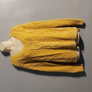 Time & True women's butter scotch color cable knit size large 12/14 sweater